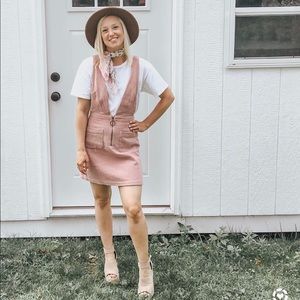 Pink corduroy dress